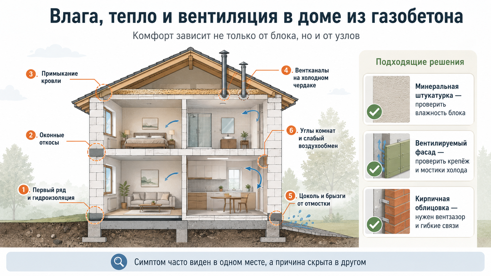 Что решают влажность, тепло и вентиляция